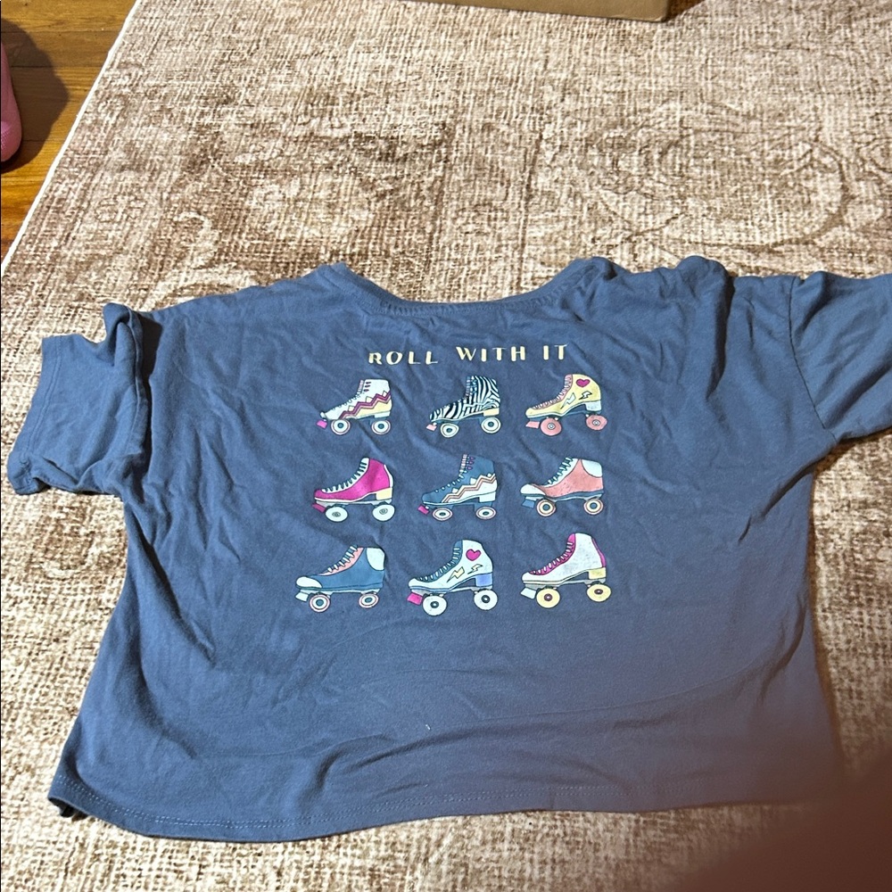 Wonder Nation Blue Roller Skate Graphic Tee